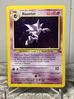 Haunter 6/62 - Fossil Unlimited Holo Rare Pokemon TCG LP - Image 1