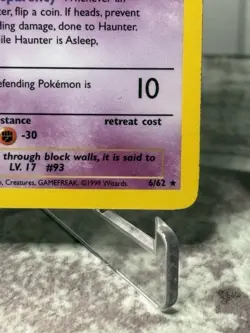 Haunter 6/62 - Fossil Unlimited Holo Rare Pokemon TCG LP - Image 4