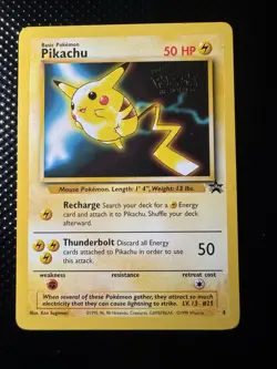 Pikachu #4 - LP - The First Movie Black Star Promo Card 1999 - Pokemon TCG - Image 1