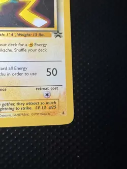 Pikachu #4 - LP - The First Movie Black Star Promo Card 1999 - Pokemon TCG - Image 4