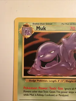 Pokemon TCG Muk Fossil 28/62 Regular 1999-2000 Wizards Base Set Copyright Rare - Image 2