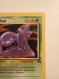 Pokemon TCG Muk Fossil 28/62 Regular 1999-2000 Wizards Base Set Copyright Rare - Image 3