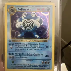 1999 Pokemon 1st Edition Base Set Poliwrath 13/102 Rare Holo CGC 5.5 - Image 2