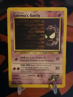 Sabrina's Gastly 96/132 Gym Challenge Regular WOTC Vintage 2000 Pokemon TCG mp - Image 1