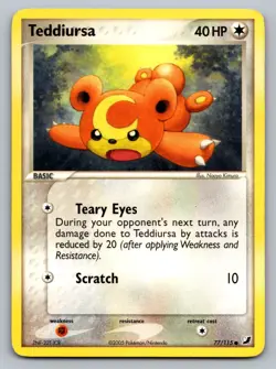 Pokemon TCG Unseen Forces Teddiursa 77/115 - Image 1
