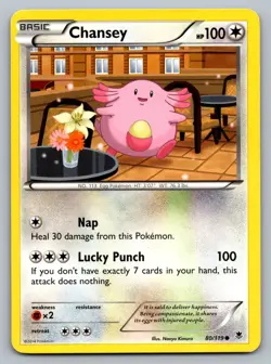 Pokemon TCG XY - Phantom Forces Chansey 80/119 - Image 1
