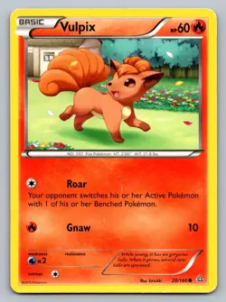 Pokemon TCG XY - Primal Clash Vulpix 20/160 - Image 1