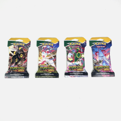 Pokemon Evolving Skies New Sealed Sleeved Blister Booster x4 Packs Full Art Set - Image 1