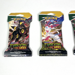Pokemon Evolving Skies New Sealed Sleeved Blister Booster x4 Packs Full Art Set - Image 2