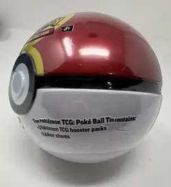 Pokemon 2025 Q4 Poke Ball Tin Repeat Ball D25 W/ 3 Booster Packs & Stickers - Image 2