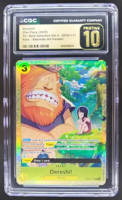 2025 ONE PIECE CCG DERESHI! RARE ALTERNATE ART OP09-117 CGC 10 PRISTINE A PT - Image 1