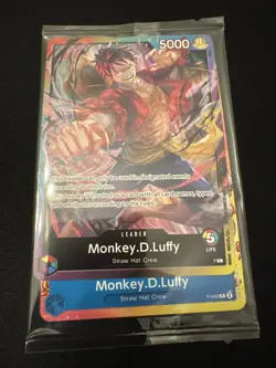 One Piece Monkey.D.Luffy 2nd Anniversary Stamped Promo P-043 Sealed NM - Image 1