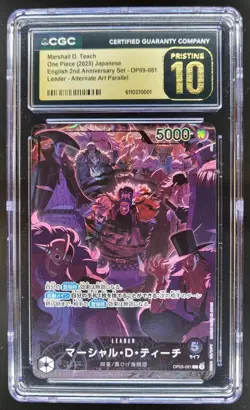 2025 ONE PIECE CCG JPN MARSHALL D. TEACH ALT ART OP09-081 CGC 10 PRISTINE A PT - Image 1