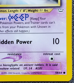 1st Edition Unown [K] - Neo Revelation - #58/64 - Vintage Pokemon Card 2001 WOTC - Image 4