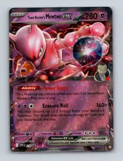 Team Rocket's Mewtwo ex 216 Pokemon Scarlet & Violet Black Star Promo Card NM+ - Image 1