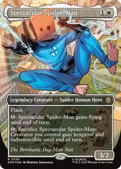 MTG English Spectacular Spider-Man (0236) (Borderless) (Textured Foil) NM Foil - Image 1