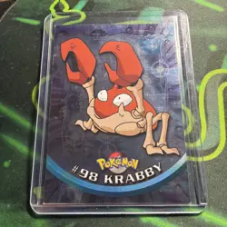 Topps Pokemon Foil Holo Card TV Animation Series 2 Blue Logo #98 Krabby - Image 1