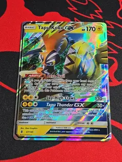 Guardians Rising Tapu Koko GX # 47/145 Ultra Rare Pokemon Card - Image 1