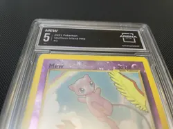 Mew 2001 Pokemon Southern Islands Promo Reverse Holo Card - Graded Arena Club 5 - Image 5