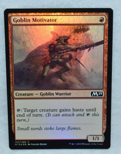 MTG Goblin Motivator Foil Core Set 2019 143 / 280 English Magic the Gathering - Image 1