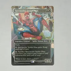 Spectacular Spider-Man (Borderless) 14 NM Normal R Marvel's Spider-Man MTG - Image 1
