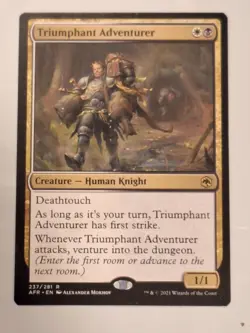 Triumphant Adventurer -Adventures in the Forgotten Magic the Gathering MTG Nice! - Image 1