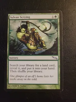 Sylvan Scrying Mirrodin MTG Magic the Gathering Green Uncommon PLAYED - Image 1
