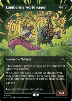 Lumbering Worldwagon BORDERLESS Aetherdrift Magic MTG NM - Image 1