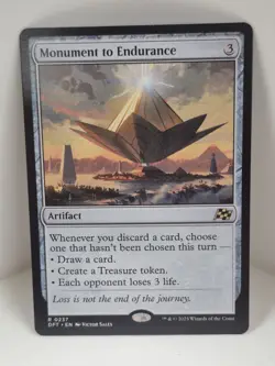 Magic The Gathering Monument to Endurance Rare Aetherdrift Artifact 237 ENp - Image 1