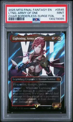 2025 MTG FINAL FANTASY #0545 LIGHTNING, ARMY OF ONE PSA 9 - Image 1