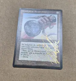 Gold Signed Unplayed Portuguese Feroz's Ban Homelands MTG Magic HEATHER HUDSON - Image 3