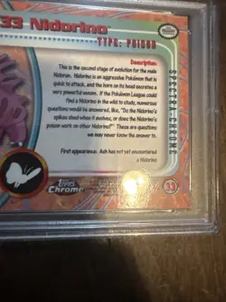 2000 TOPPS CHROME POKEMON T.V. SPECTRA #33 NIDORINO PSA 10 - Image 4