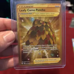 Pokemon TCG Leafy Camo Poncho 214/195 Gold Silver Tempest Secret Rare NM - Image 1