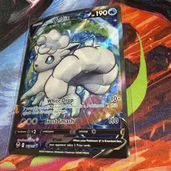 Alolan Vulpix V 173/195 Silver Tempest NM Full Art Pokemon Card - Image 2
