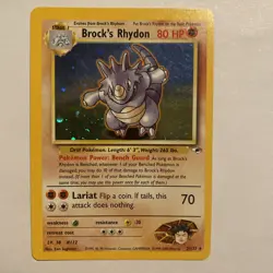 Brock's Rhydon Gym Heroes #002 (2000) Holo SWIRL 🌀 Pokemon TCG - LP - Image 1