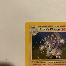 Brock's Rhydon Gym Heroes #002 (2000) Holo SWIRL 🌀 Pokemon TCG - LP - Image 3
