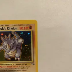 Brock's Rhydon Gym Heroes #002 (2000) Holo SWIRL 🌀 Pokemon TCG - LP - Image 4