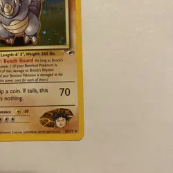 Brock's Rhydon Gym Heroes #002 (2000) Holo SWIRL 🌀 Pokemon TCG - LP - Image 5