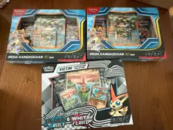 3 BOXES! Pokemon Victini Illustration Collection Box (1) Mega Kangaskhan Ex (2) - Image 1
