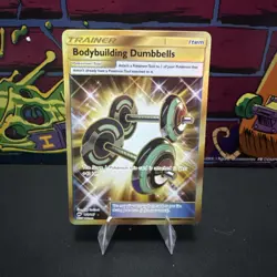 Pokemon TCG Bodybuilding Dumbbells Burning Shadows 161/147 Holo Secret Rare - Image 1