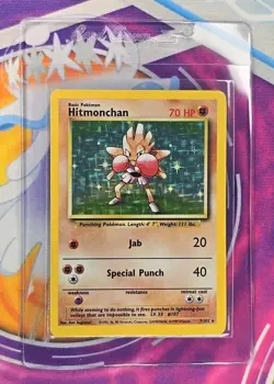 🔥Hitmonchan Holo 7/102 1999 Pokemon Base Set Vintage Sleeved 🔥📈 - Image 3