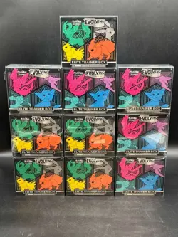 Lot of (10) Pokemon TCG Evolving Skies Elite Trainer Box ETB Sealed - Image 1