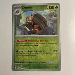 Crustle 012/182 Sv10: Destined Rivals Reverse Holo - Pokemon TCG CCG NM - Image 1
