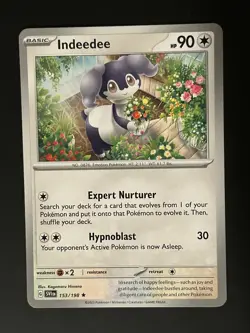 Pokemon Scarlet & Violet NON Holo Rare Indeedee - 153/198 - DECK EXCLUSIVE - Image 1