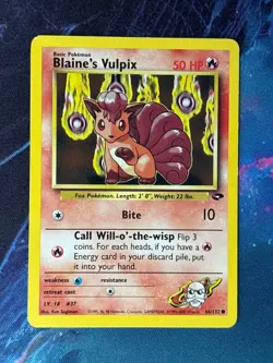 Blaine's Vulpix - Gym Challenge - Common - 66/132 - Vintage Pokemon Card - Image 1