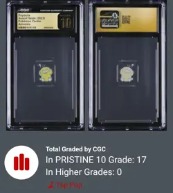 CGC Pristine 10 Psyduck: Amnesia - 2023 Pokemon Center Assort Seals - Image 1