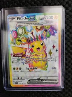 2024 Pokemon SSP En-Surging Sparks Ultra Rare #219 Pikachu EX PSA 9 - Image 1