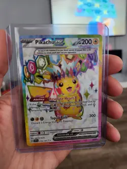 2024 Pokemon SSP En-Surging Sparks Ultra Rare #219 Pikachu EX PSA 9 - Image 2