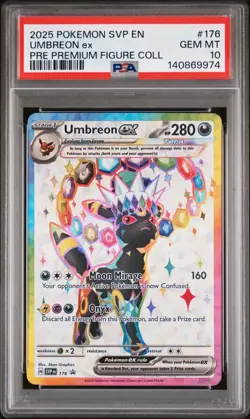2025 POKEMON SVP EN SV: SCARLET & VIOLET PROMO #176 UMBREON EX HOLO PSA 10 - Image 1