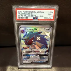 PSA 9 Pokemon 2017 Sun & Moon Shining Legends Alt Art Promo Zoroark GX #77a/73 - Image 1
